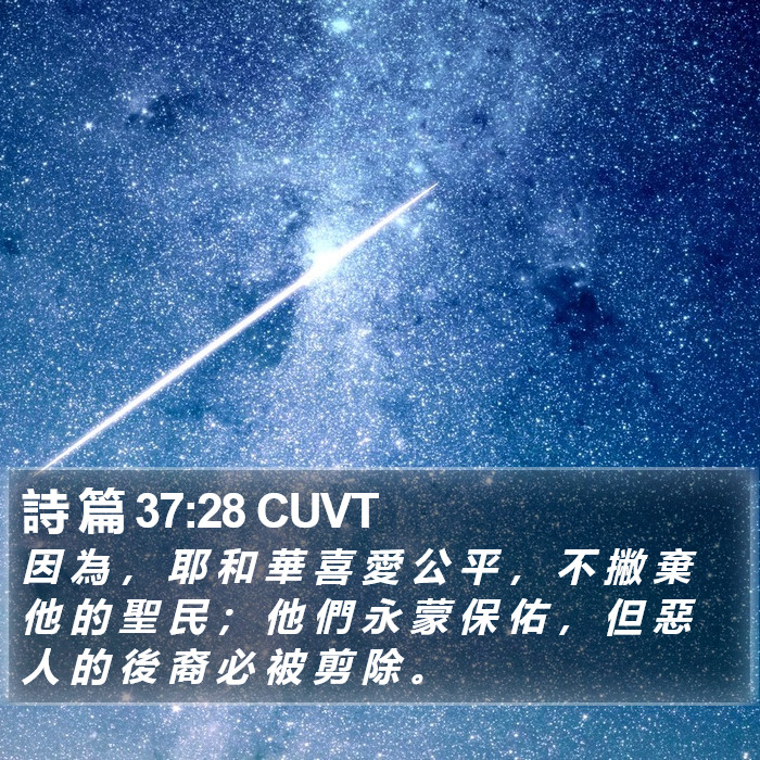 詩 篇 37:28 CUVT Bible Study