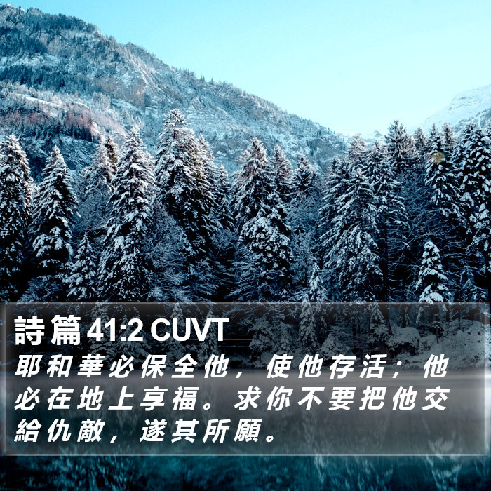詩 篇 41:2 CUVT Bible Study