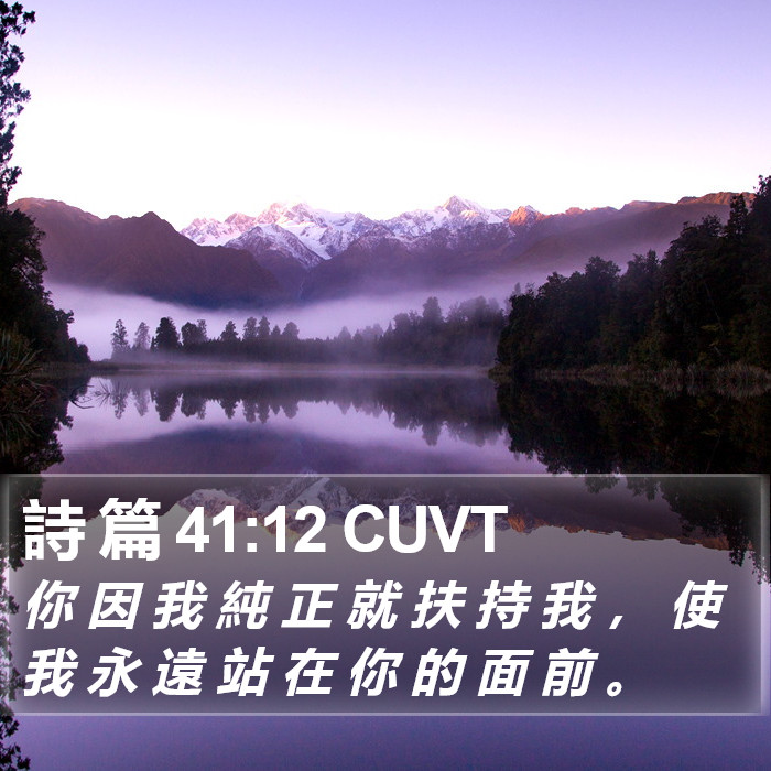詩 篇 41:12 CUVT Bible Study