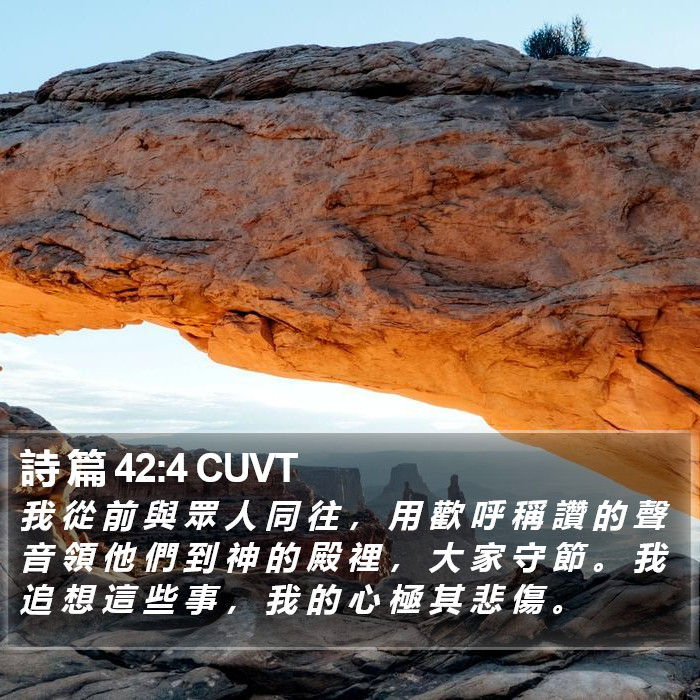 詩 篇 42:4 CUVT Bible Study