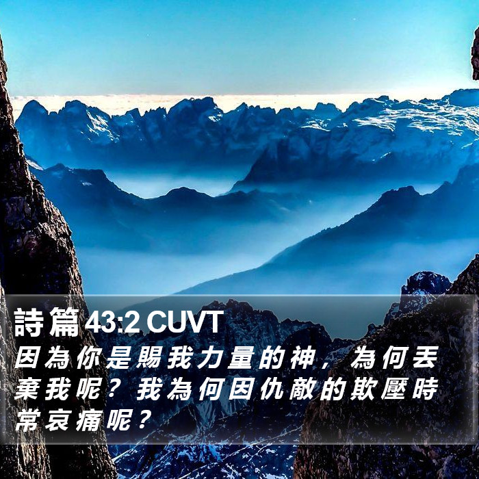 詩 篇 43:2 CUVT Bible Study