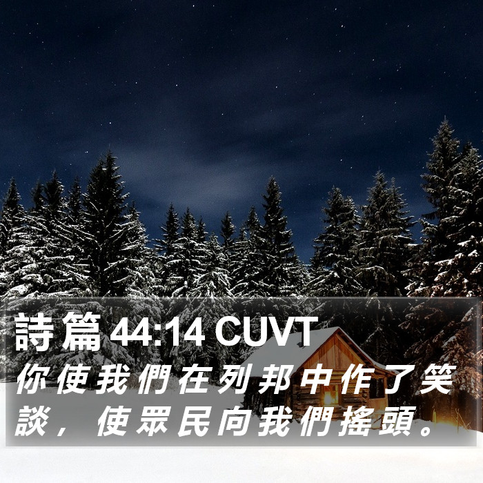 詩 篇 44:14 CUVT Bible Study