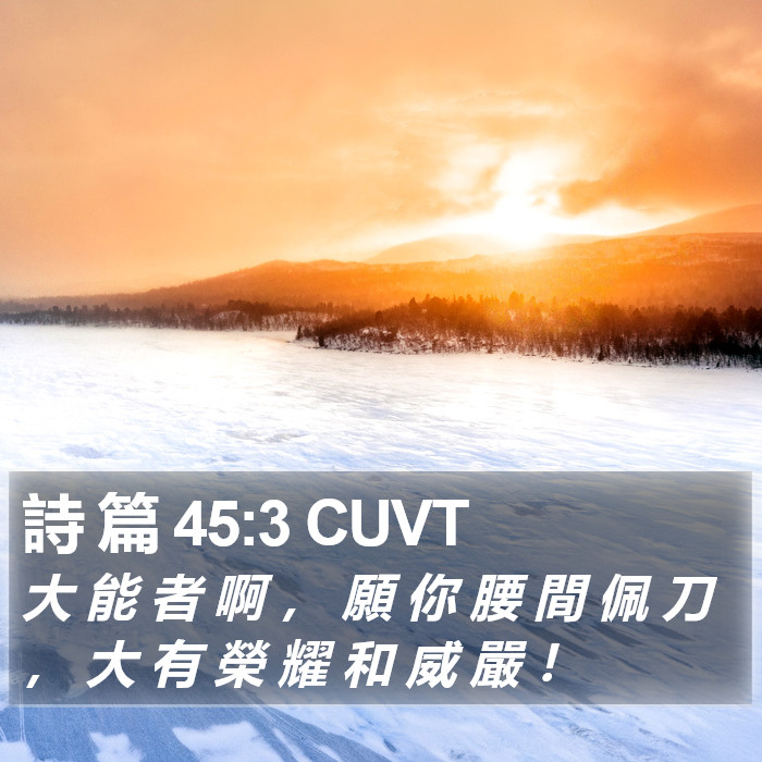 詩 篇 45:3 CUVT Bible Study