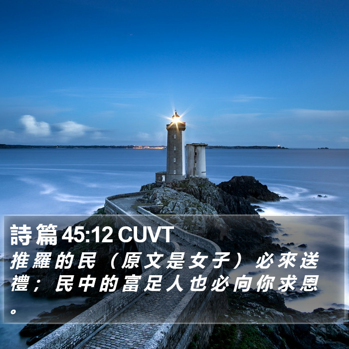 詩 篇 45:12 CUVT Bible Study