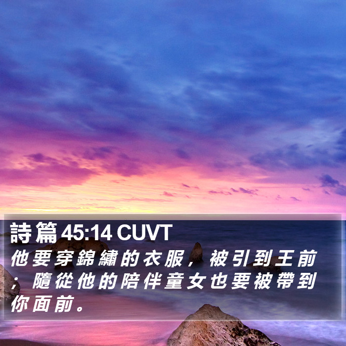 詩 篇 45:14 CUVT Bible Study