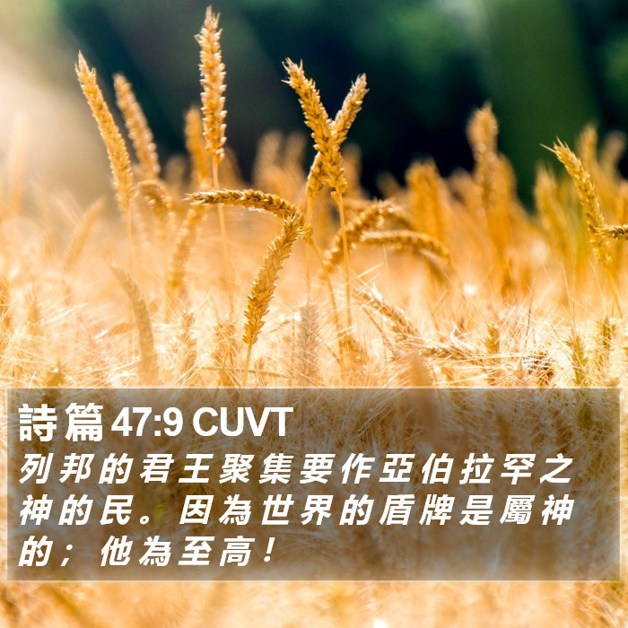 詩 篇 47:9 CUVT Bible Study