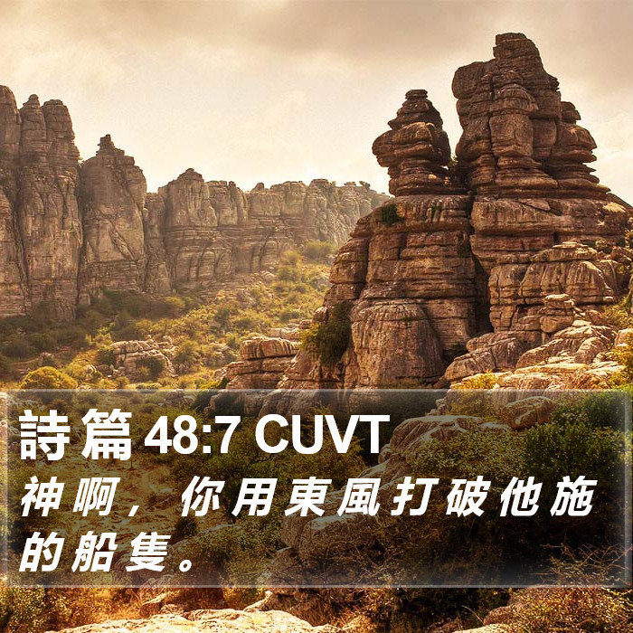 詩 篇 48:7 CUVT Bible Study