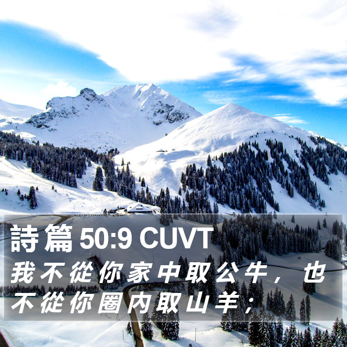 詩 篇 50:9 CUVT Bible Study