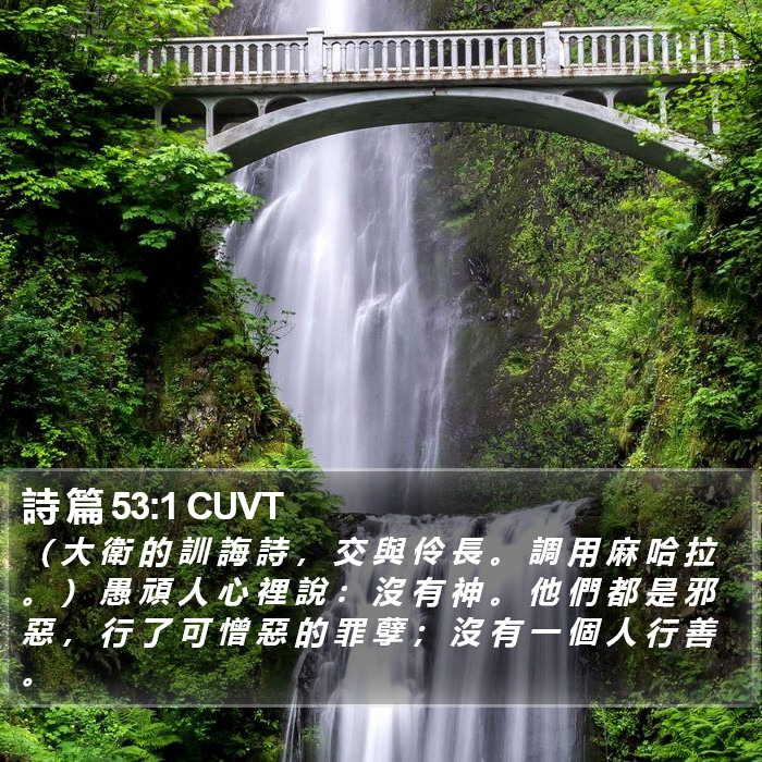 詩 篇 53:1 CUVT Bible Study