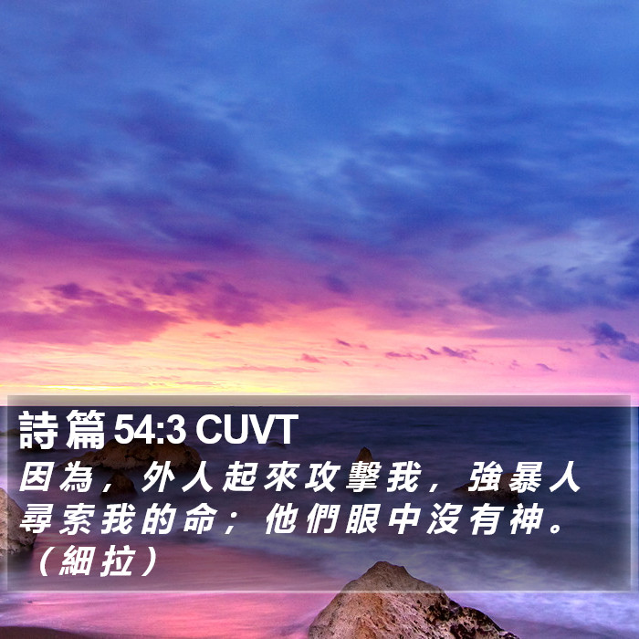 詩 篇 54:3 CUVT Bible Study