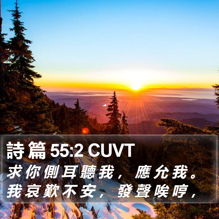 詩 篇 55:2 CUVT Bible Study