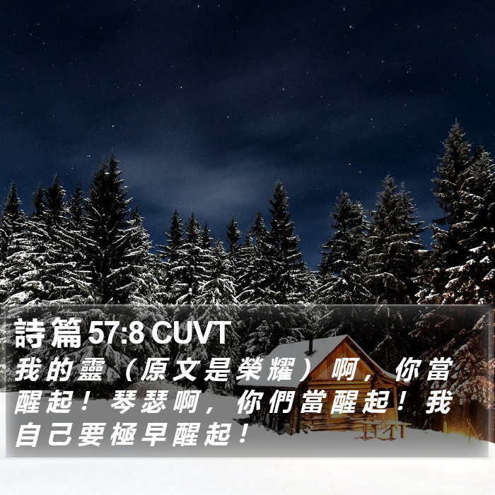 詩 篇 57:8 CUVT Bible Study