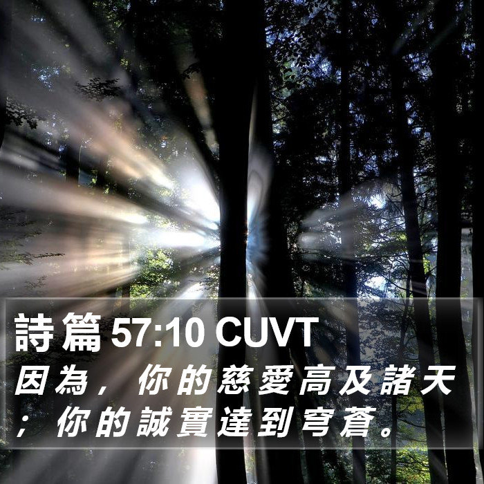 詩 篇 57:10 CUVT Bible Study