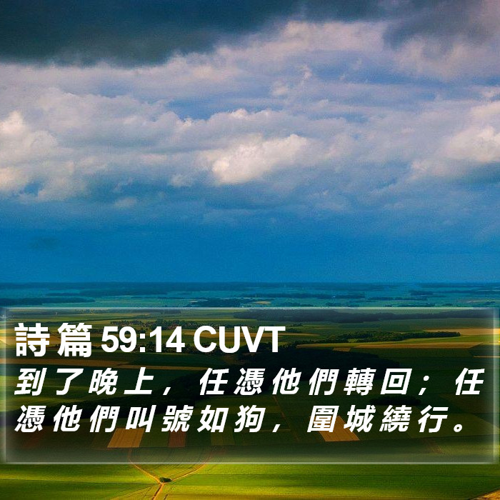 詩 篇 59:14 CUVT Bible Study
