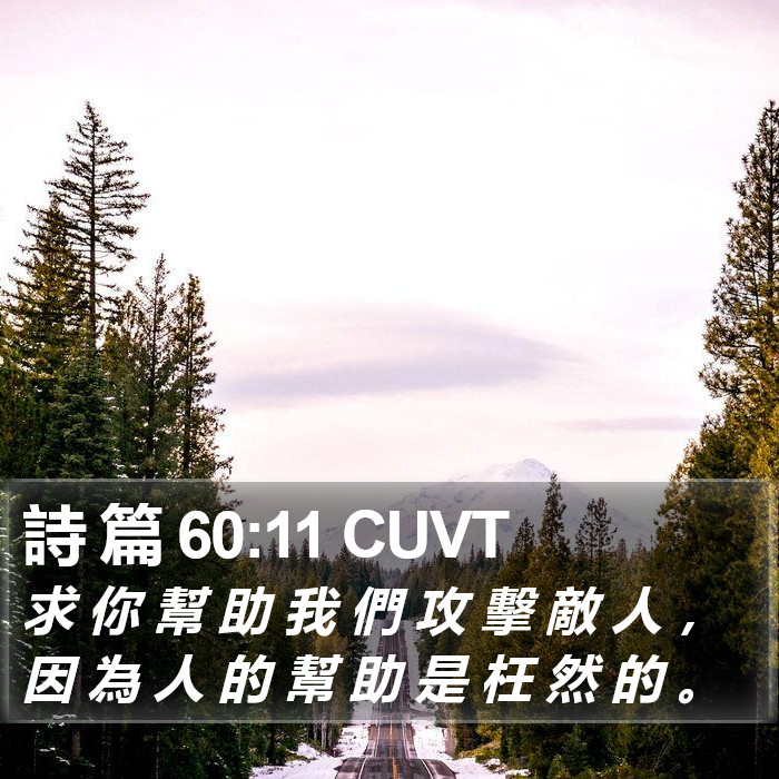 詩 篇 60:11 CUVT Bible Study