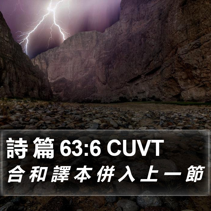 詩 篇 63:6 CUVT Bible Study