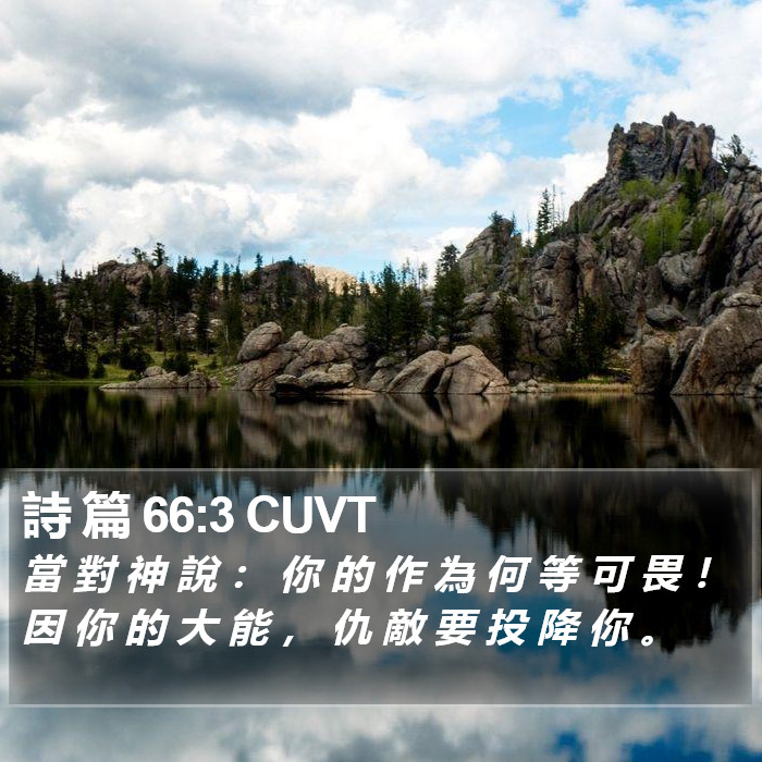 詩 篇 66:3 CUVT Bible Study