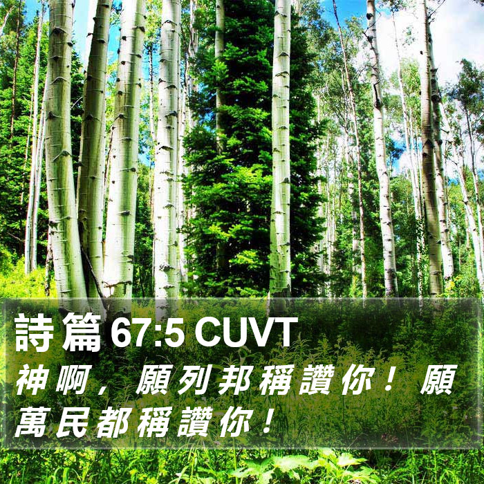 詩 篇 67:5 CUVT Bible Study