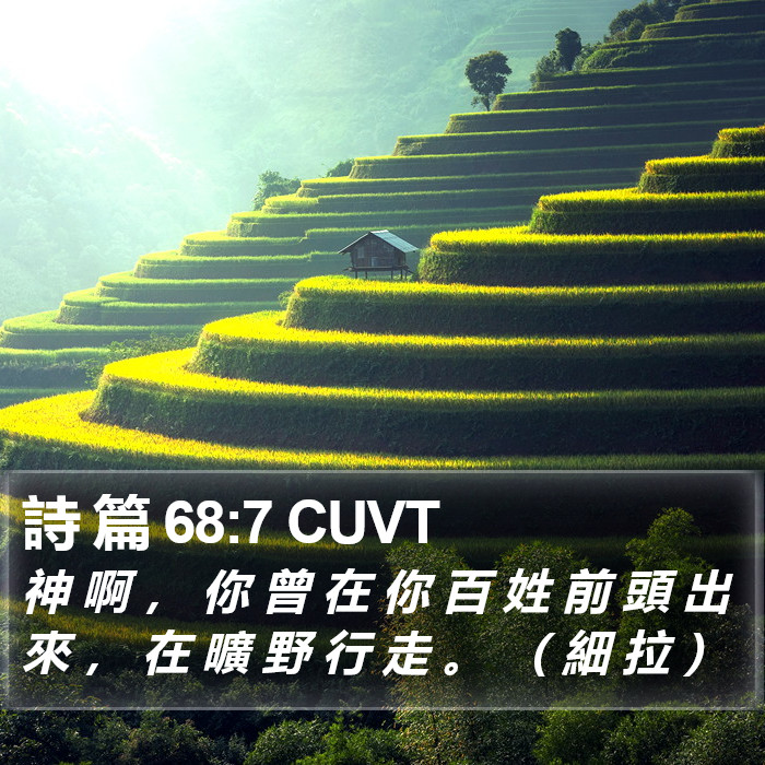 詩 篇 68:7 CUVT Bible Study