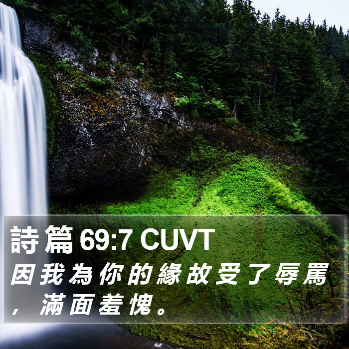 詩 篇 69:7 CUVT Bible Study
