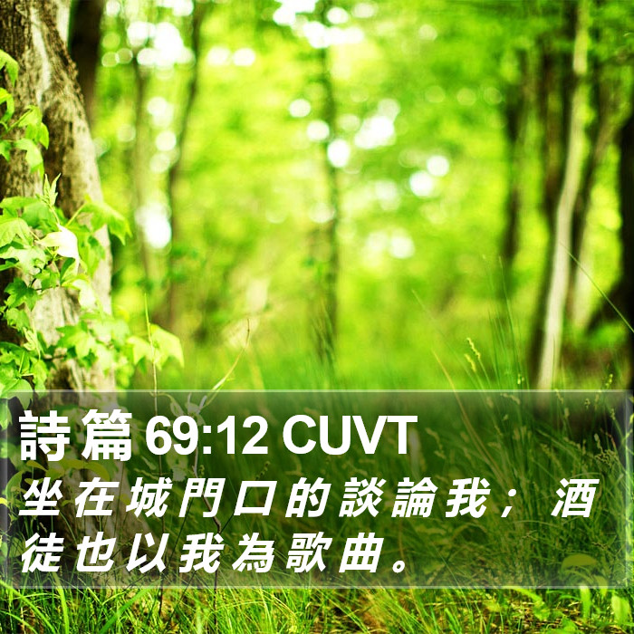 詩 篇 69:12 CUVT Bible Study