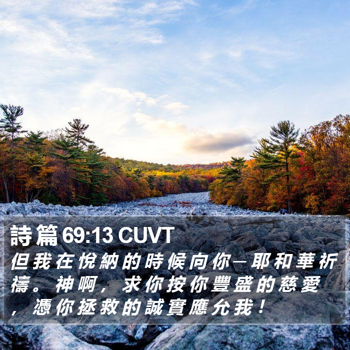 詩 篇 69:13 CUVT Bible Study