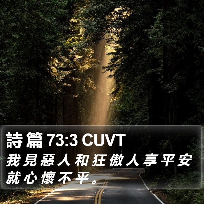 詩 篇 73:3 CUVT Bible Study