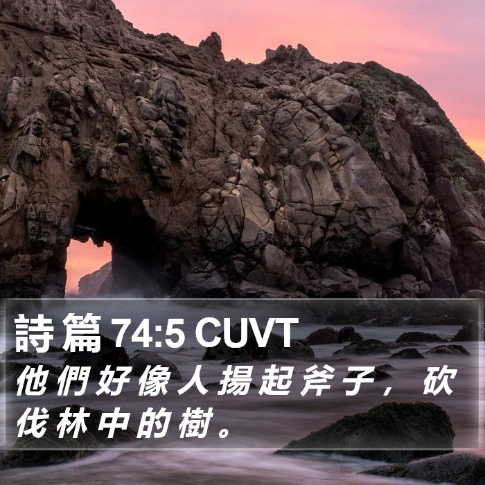 詩 篇 74:5 CUVT Bible Study