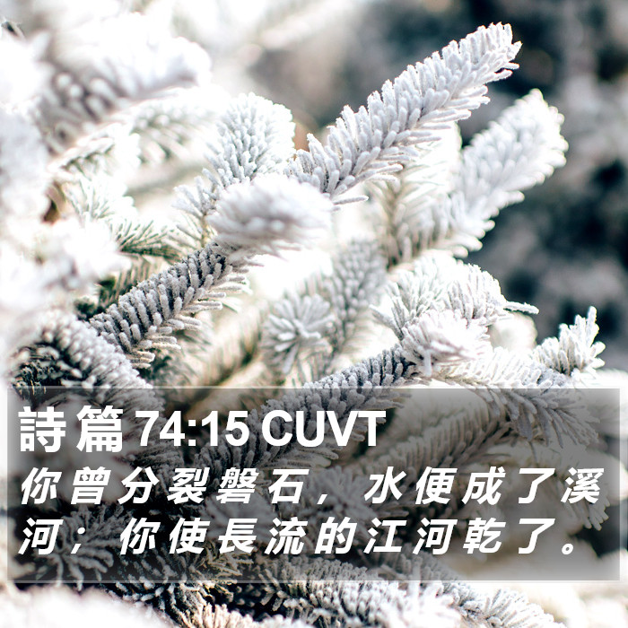 詩 篇 74:15 CUVT Bible Study