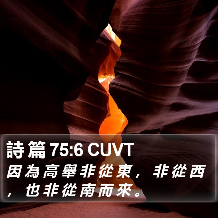 詩 篇 75:6 CUVT Bible Study