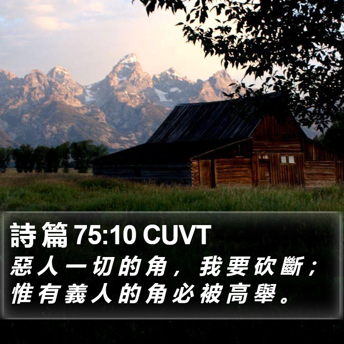 詩 篇 75:10 CUVT Bible Study