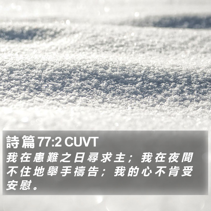 詩 篇 77:2 CUVT Bible Study