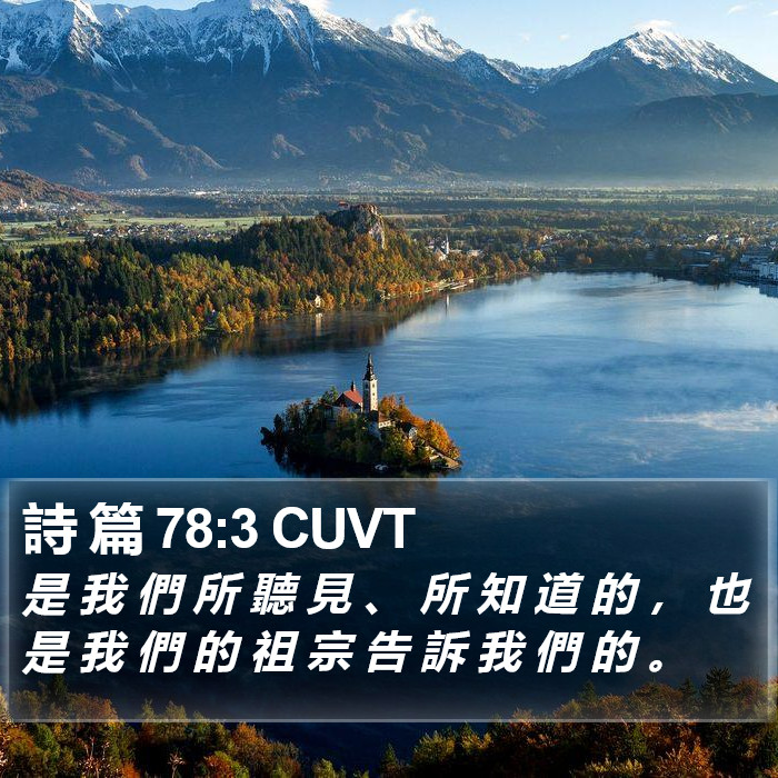 詩 篇 78:3 CUVT Bible Study