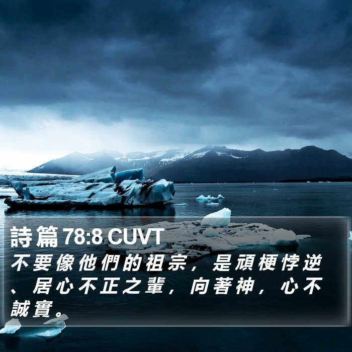 詩 篇 78:8 CUVT Bible Study