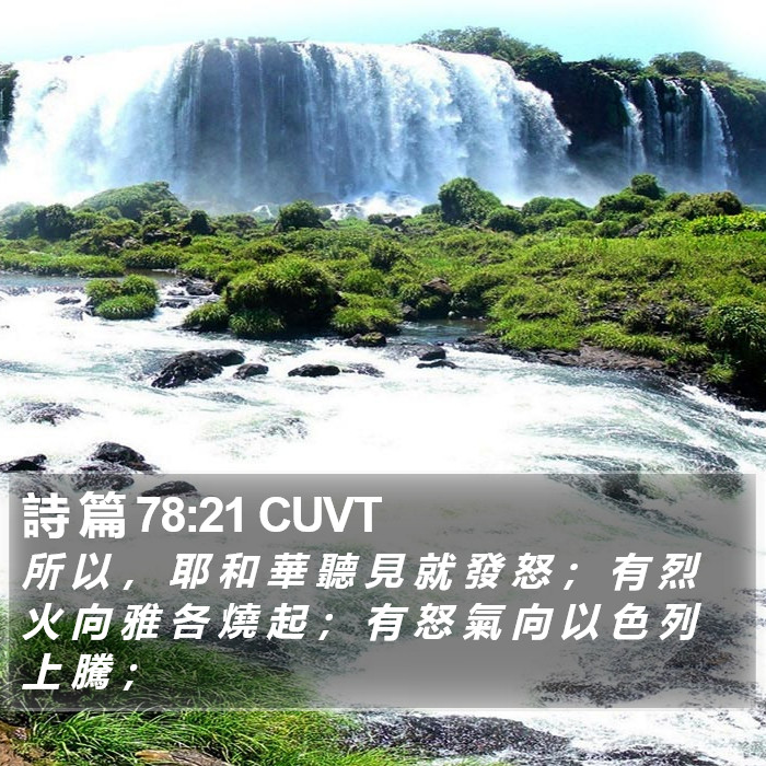 詩 篇 78:21 CUVT Bible Study