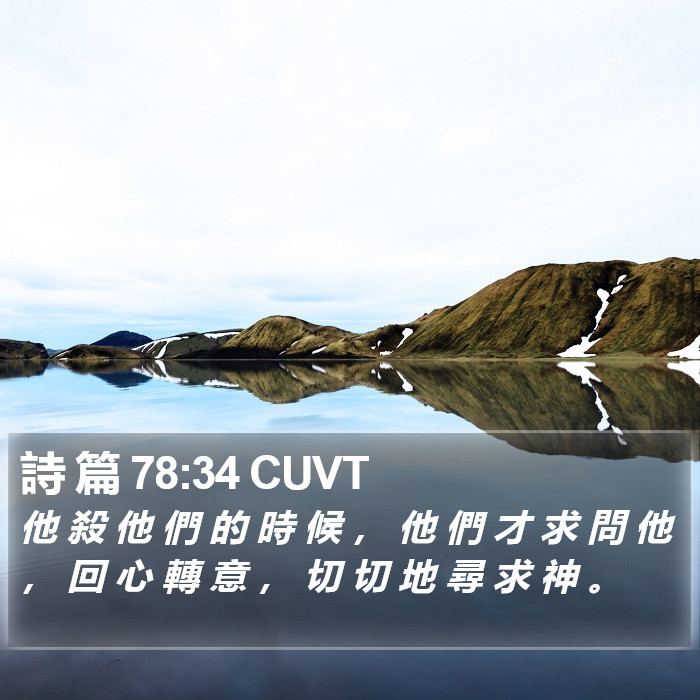 詩 篇 78:34 CUVT Bible Study