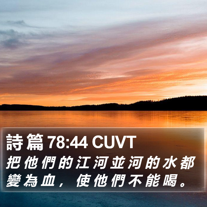 詩 篇 78:44 CUVT Bible Study