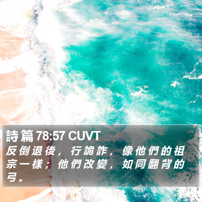 詩 篇 78:57 CUVT Bible Study