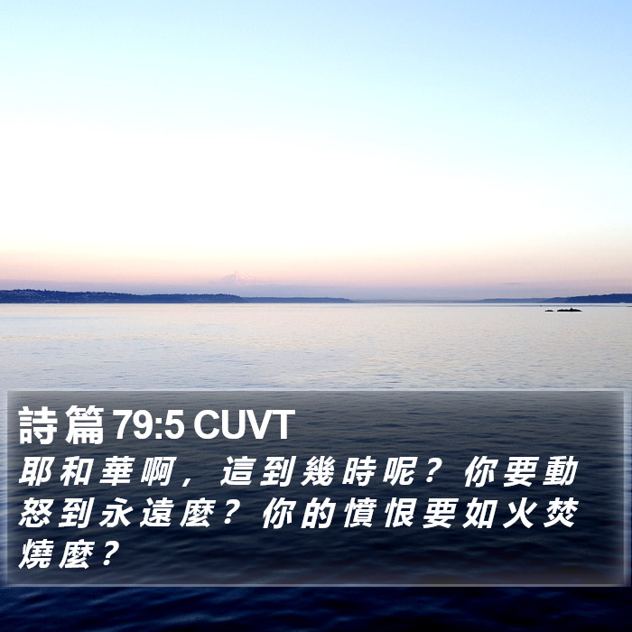 詩 篇 79:5 CUVT Bible Study