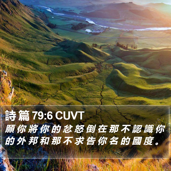 詩 篇 79:6 CUVT Bible Study