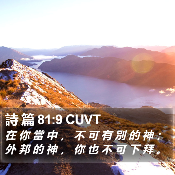 詩 篇 81:9 CUVT Bible Study