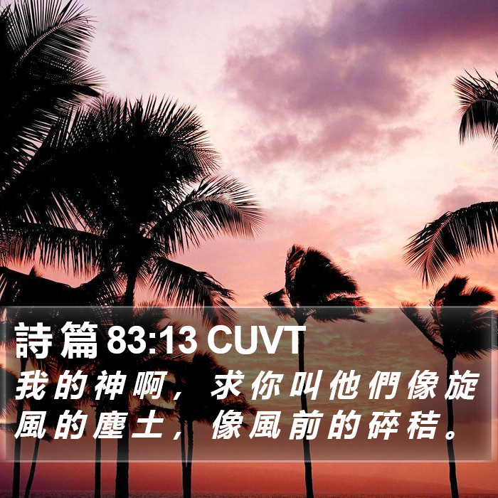 詩 篇 83:13 CUVT Bible Study