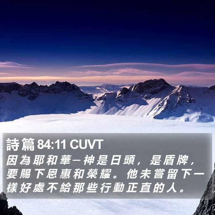 詩 篇 84:11 CUVT Bible Study