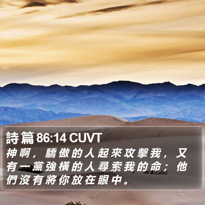 詩 篇 86:14 CUVT Bible Study