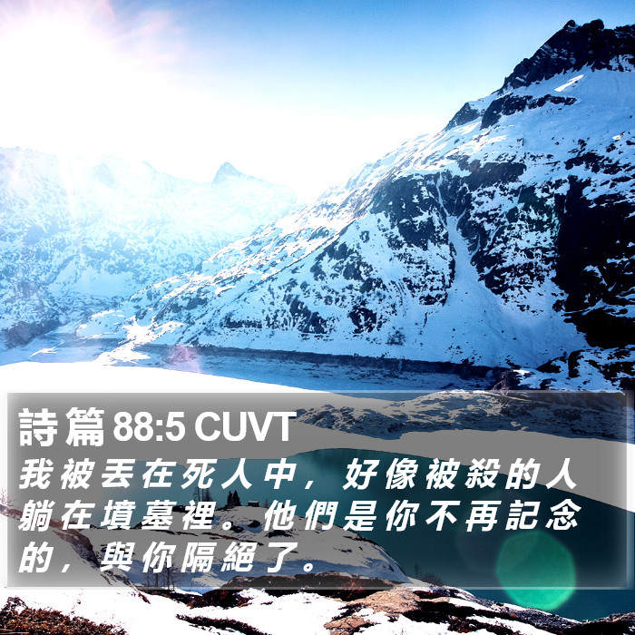 詩 篇 88:5 CUVT Bible Study