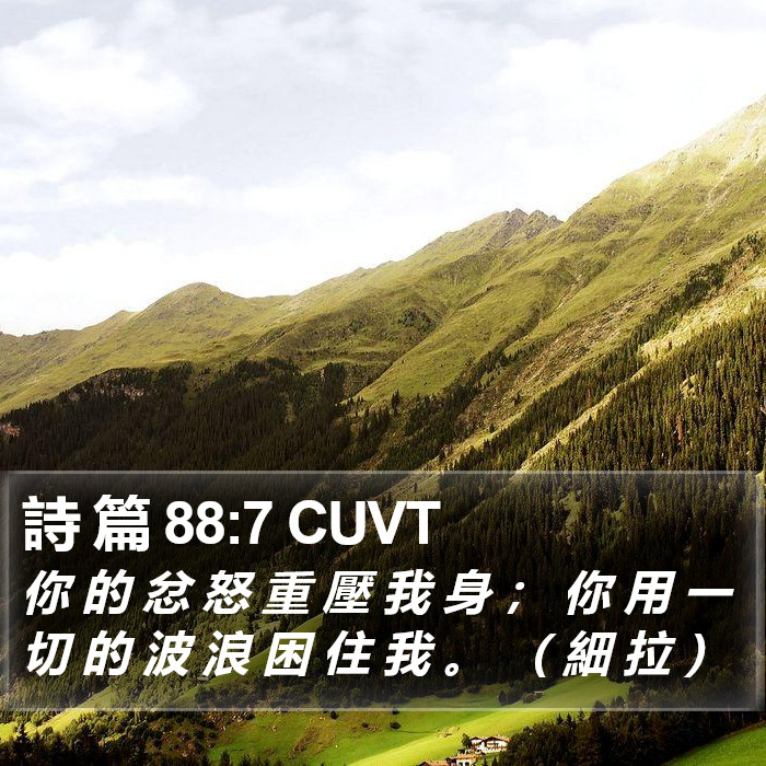 詩 篇 88:7 CUVT Bible Study