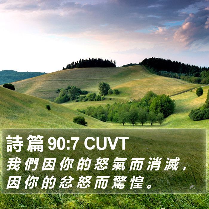 詩 篇 90:7 CUVT Bible Study