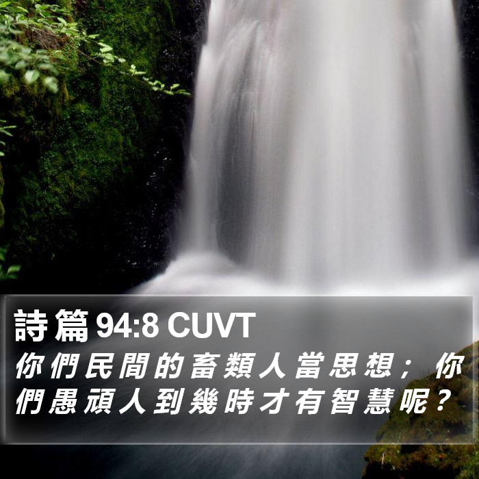 詩 篇 94:8 CUVT Bible Study