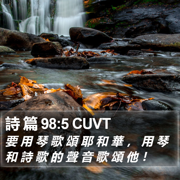 詩 篇 98:5 CUVT Bible Study