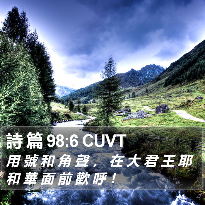 詩 篇 98:6 CUVT Bible Study